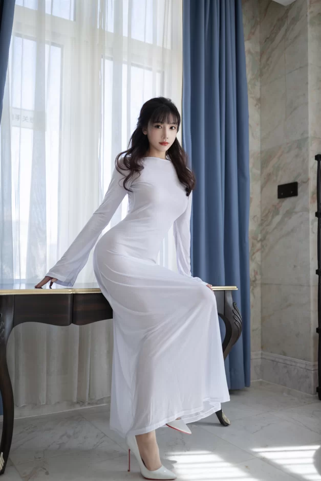 [自行打包] 陆萱萱 NO.028 内购无水印 NO.9521 白色礼服 魅惑肉丝 [80P+915M][百度盘]-福利岛