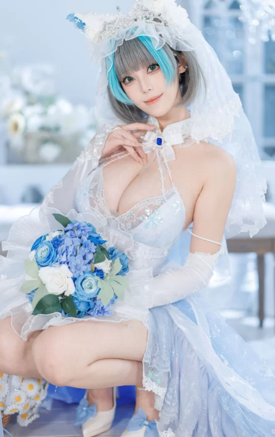 [自行打包] 4蜜汁猫裘 NO.120 碧蓝航线 柴郡 花嫁 [134P+400M][百度盘]-福利岛