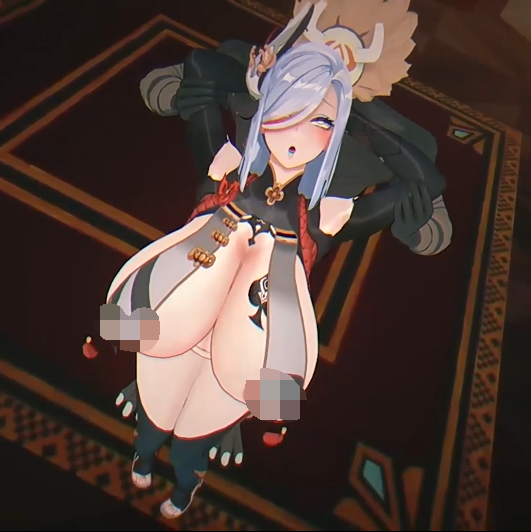 [MMD]Boneache 8月12 原神NTR 媚丘骚猪申鹤 [400M]-福利岛