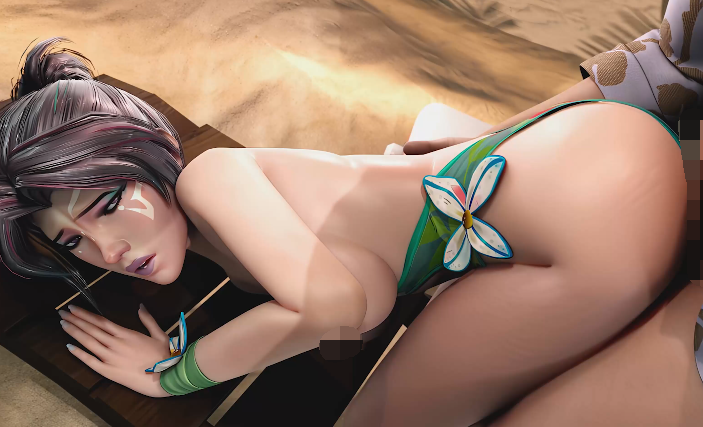 [3D]Conseit 2508：Psylocke – Beachside Backshots 灵蝶 性感御姐黑色巨根后入爆肏中出 [550M]-福利岛