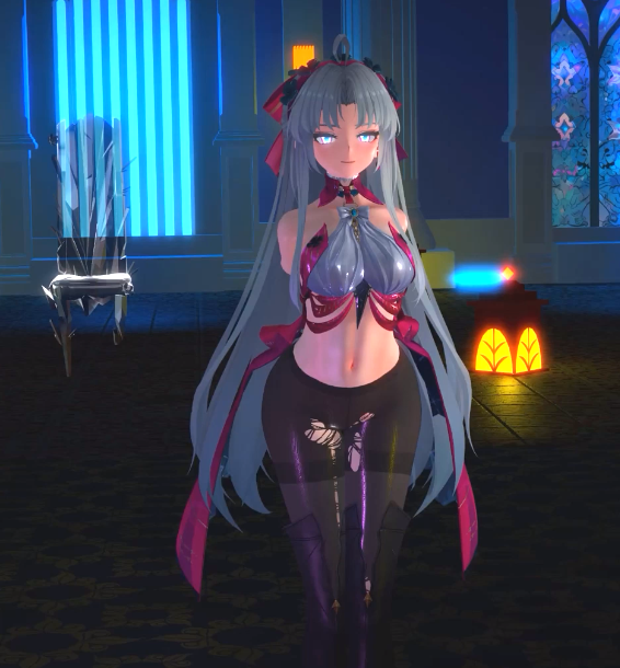 [MMD]FantaC 3月24鸣潮 黑丝裤袜的珂莱塔被当作入会礼爆艹 [410M]-福利岛