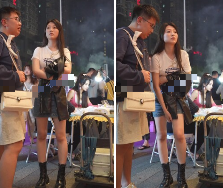 (BC-AA-358)闷骚的牛仔裙美女逛街..大腿根部藏着腿环纹身[438M]-福利岛