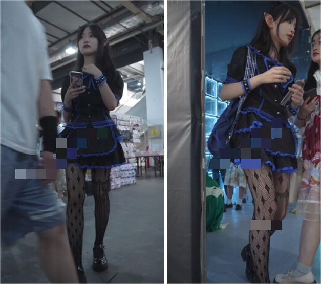 【xxn-227】黑丝网袜精灵耳美女..上扶梯被抄底..近距离拍脸 [498M]-福利岛