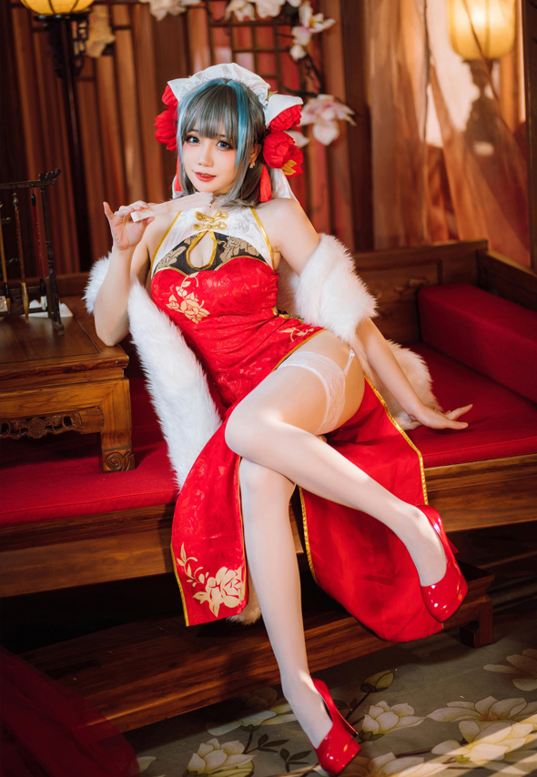 焖焖碳 NO.049 碧蓝航线 柴郡旗袍 【29P510M】