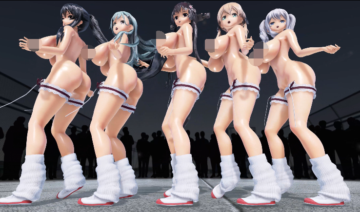 [MMD]deepkiss：BADKIZエロ体操着全裸パイパン[870M]-福利岛