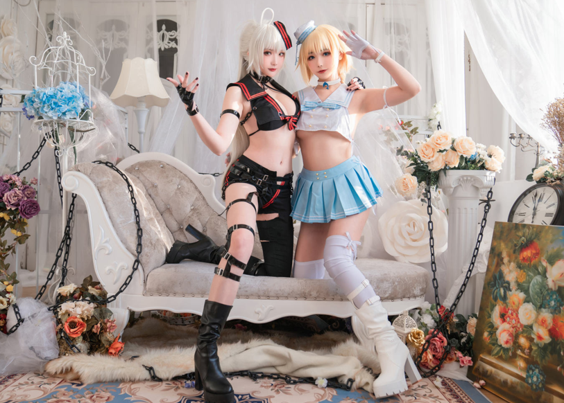 [Momoko葵葵&瓜希酱] 贞德&黑贞 神秘宝藏（Fate Grand Order）【60P 798MB】-福利岛