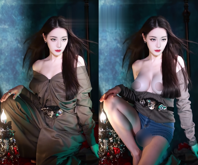 明星美女AI脱衣系列：迪丽热巴【1V+840M】