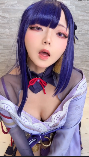 极品cos嫩妹-CHUCHU（Nagomitei）-高价付费新  雷电将军（1V,1.87G）