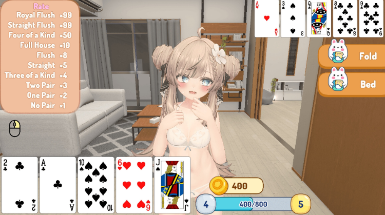 【互动SLG】[3D]負けたら全裸でエッチなポーズ!妹と脱衣ポーカー DL版[生肉]