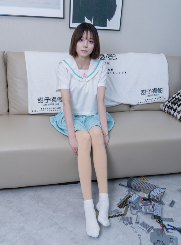 甜予摄影 – 珞珞 – 白棉袜 超短裙厚肉丝 【134P1V1.9G】-福利岛