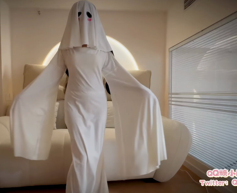 3563 【幽灵娘cos】爆操内射白丝幼女幽灵娘QQ糖小朋友-福利岛