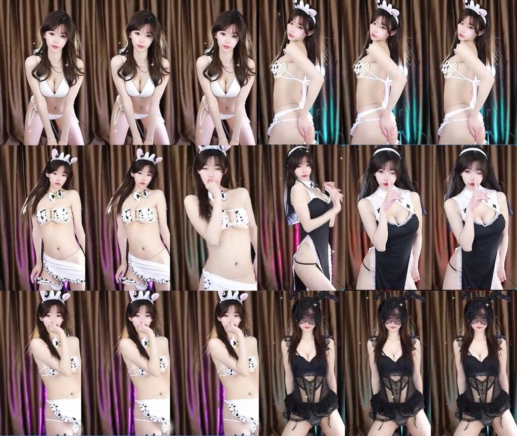 【虎牙 时一】高价5000大尺定制内衣热舞 高颜值清纯尤物 身材苗条雪白 性感黑桃A！【12V】【689M】 预览图 2