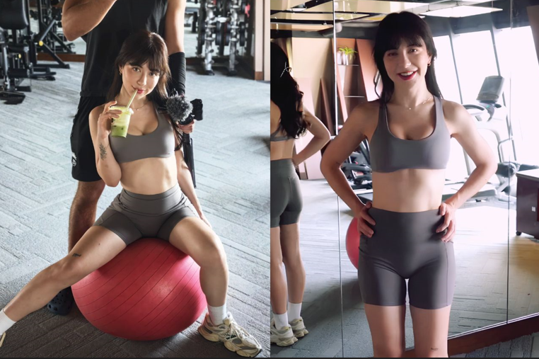 LunaLoveKiss 性感混血瑜伽宝贝和教练的私人训练课程-福利岛