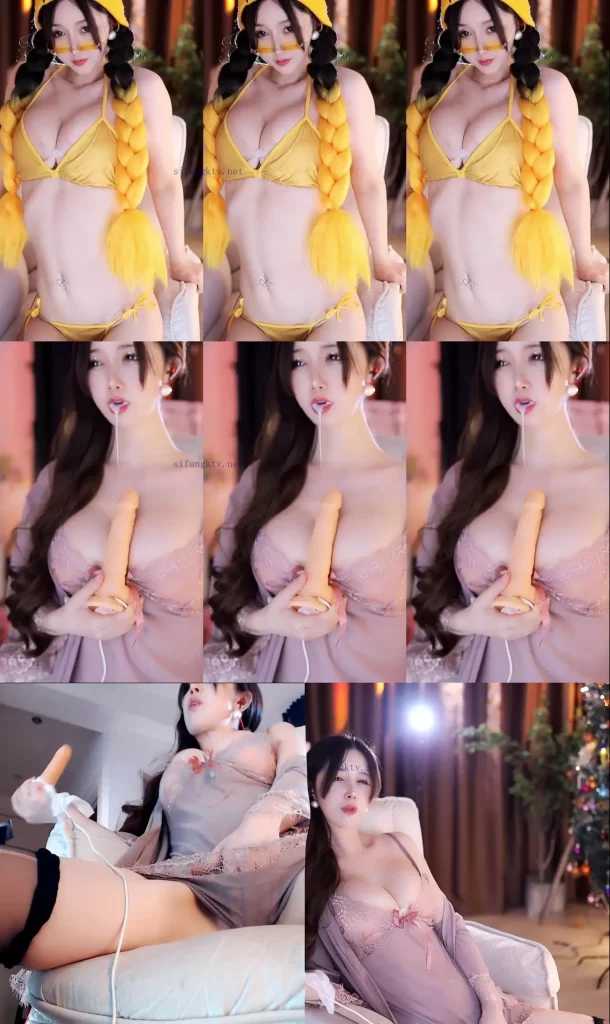 【虎牙 朴允星】 口交阳具白浆 撸管 呻吟+丁字裤半裸裸舞【2V】【221M】 预览图 1