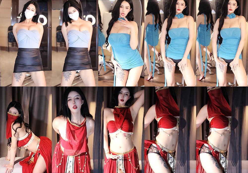 【CC 依阳baby】付费群定制热舞 巨乳露内包臀裙【3V】【1.28G】 预览图 1