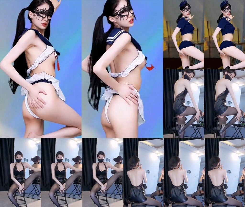 【CC 白妖妖】千元大尺定制热舞 乳贴爆乳丁字极品长腿尤物 清凉露背JK双马尾+制服开裆OL！【3V】【924M】 预览图 1