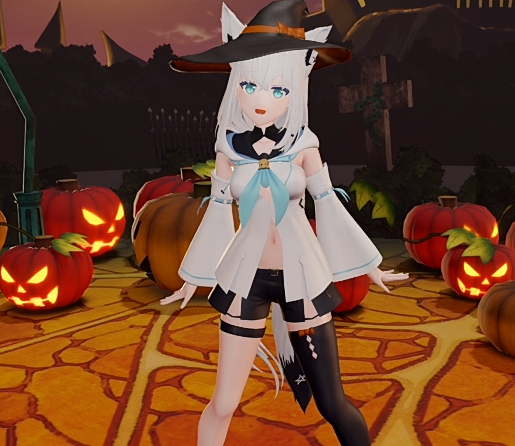 [MMD]wem446412月17 白上吹雪 フ〇ちゃんでHappy Halloween[690M] 预览图 1