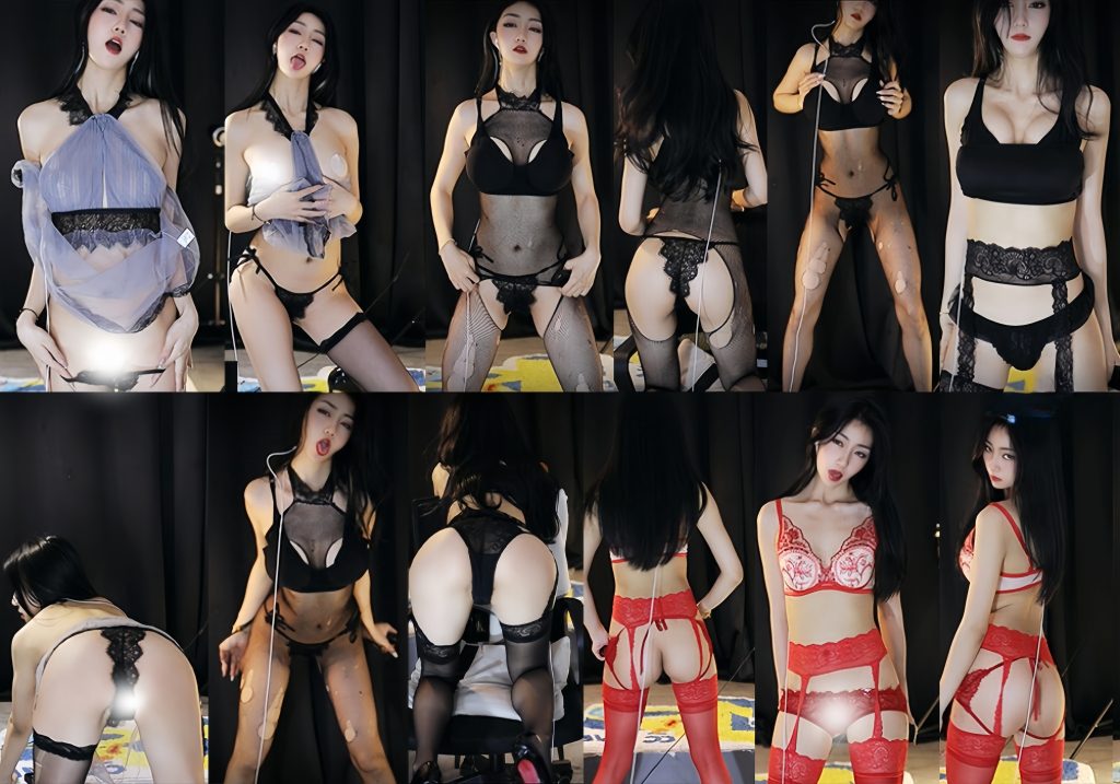 【CC 星也】土豪大尺定制热舞💥尤物御姐 开裆吊带骚话娇喘 丁字翘臀褪内森林！精彩【6V】【3.2G】 预览图 1