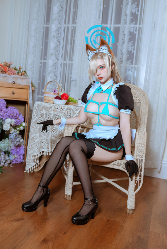 二佐Nisa – 蔚蓝档案 一之濑明日奈 猫耳女仆 【39P 435MB】 预览图 2