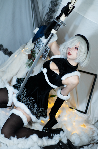 Himeecosplay – 2B 圣诞 【60P 310MB】 预览图 3