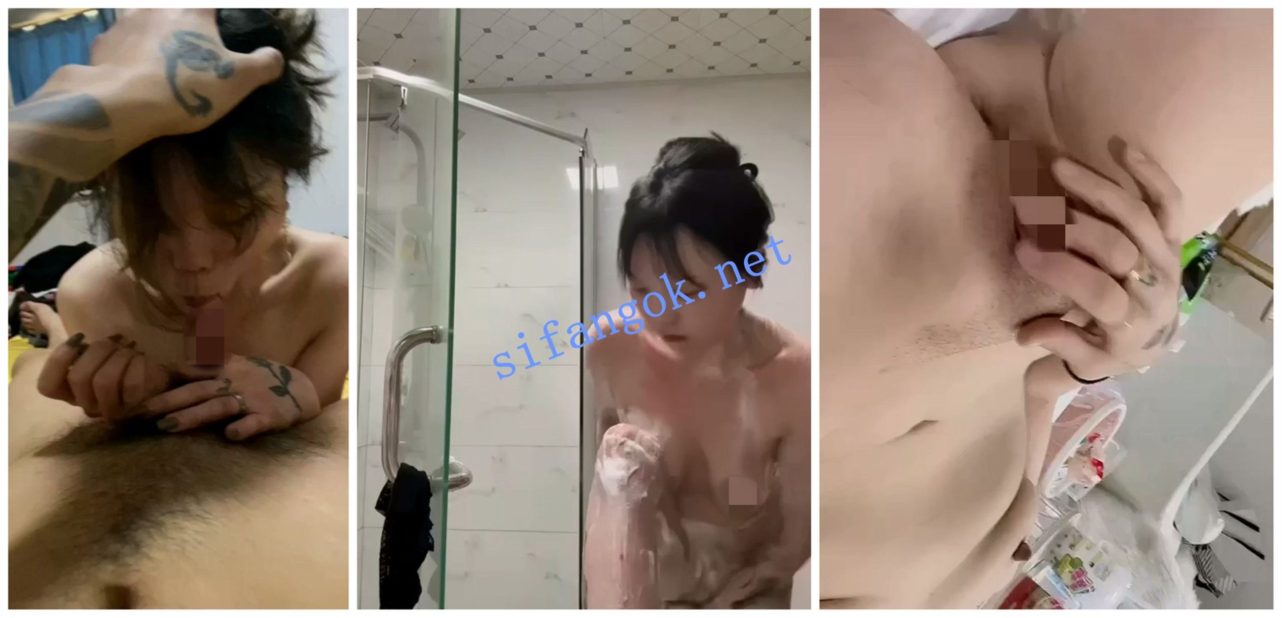 【抖音福利】纹身精神小妹洗澡自慰XO【包子不吃包子】【8V】【108M】 预览图 2