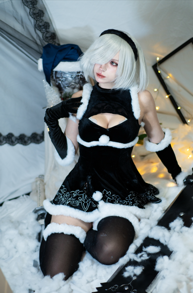 Himeecosplay – 2B 圣诞 【60P 310MB】 预览图 1