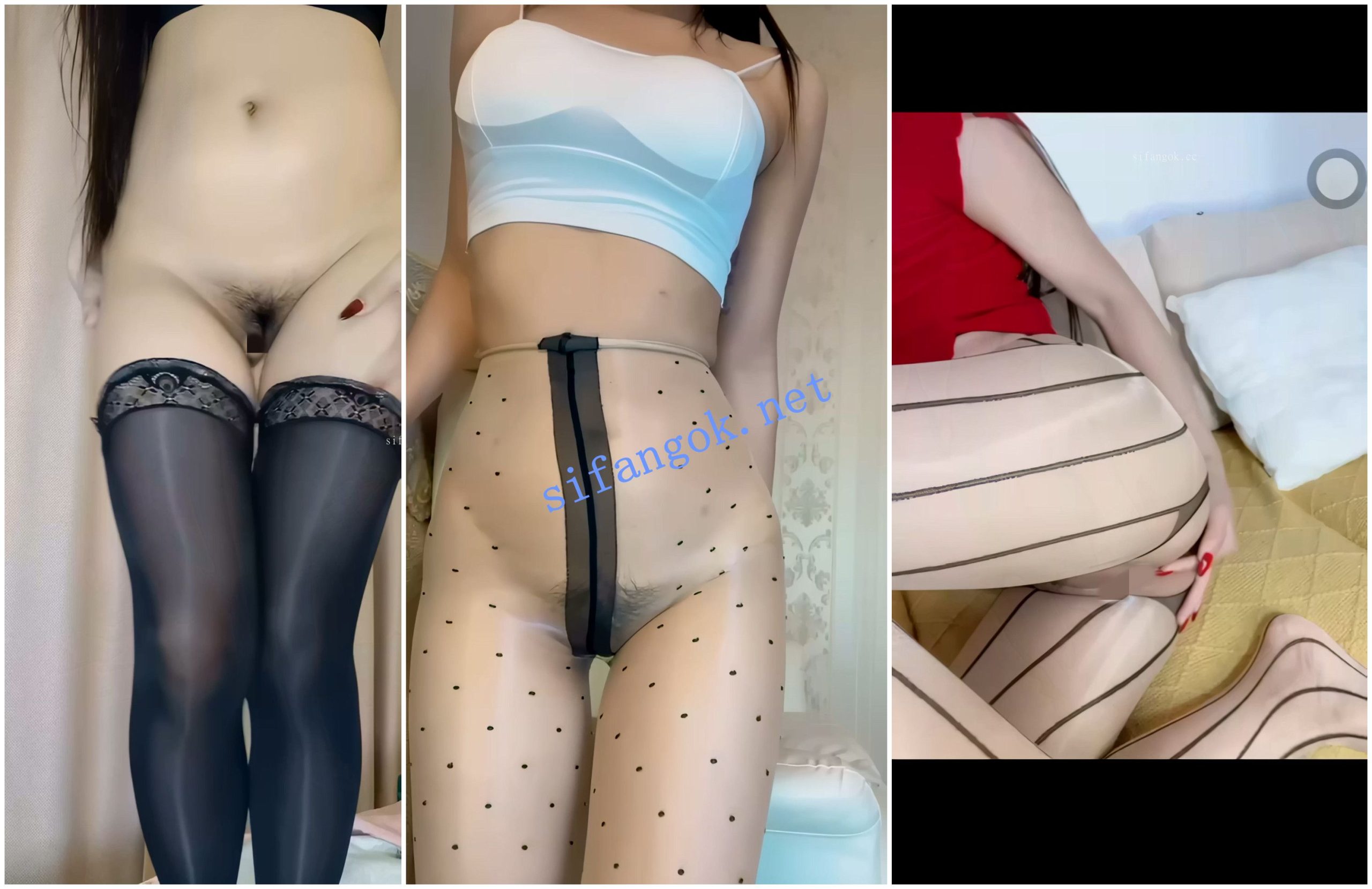 【抖音福利】亮油黑丝无内丝袜长腿御姐【桃子】自慰掰穴【21V】【9.09G】 预览图 6