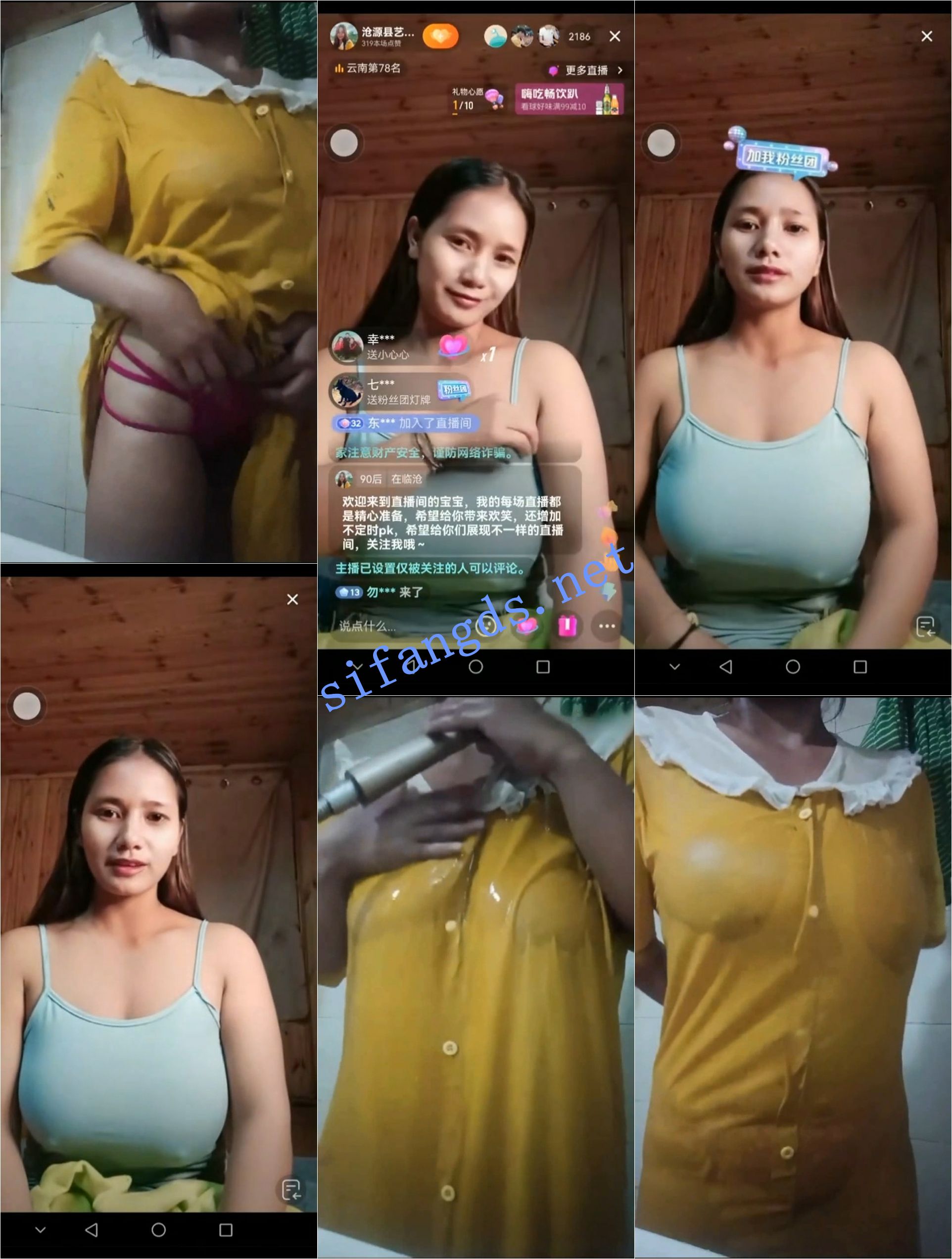 抖音 佤族艺儿 40万粉 乡村良家 巨乳 露点 挤奶水 洗澡等【18V】【176M】 预览图 2