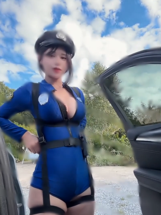 seo_ahn 서안 高颜值 巨乳韩妹 cos女警-福利岛