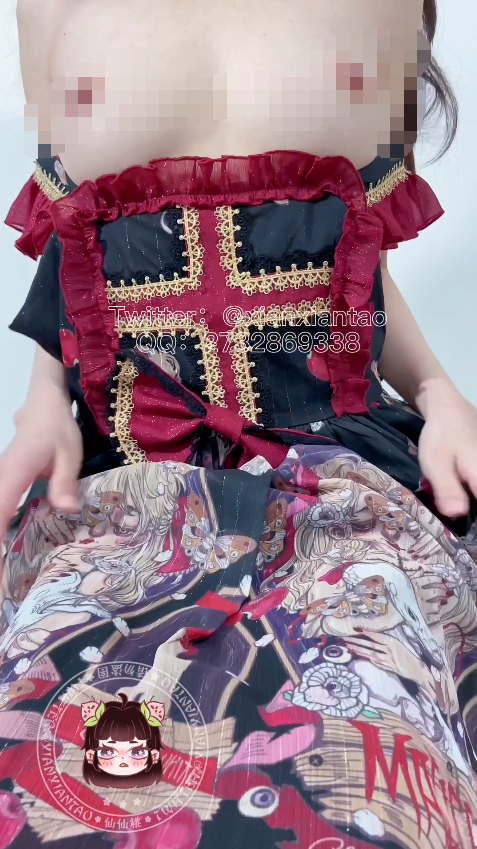 仙仙桃 Lolita-Doll：Isomers哥特印花-福利岛