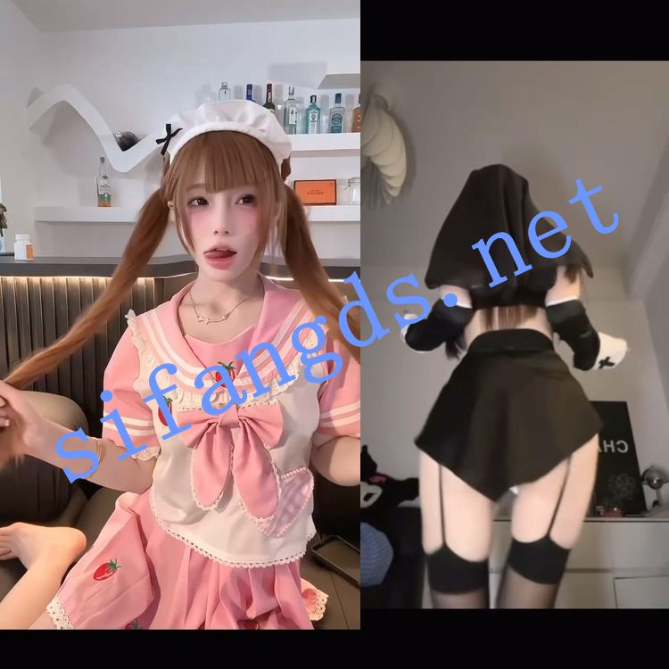 抖音快手近120万粉阿黑颜魅魔-蛇妈 制服魅惑福利【23V】【717M】 预览图 16