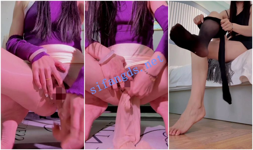 【抖音福利】极品丝袜高挑御姐【虎牙珂珂】高跟道具自慰.2【6V】【1.84G】 预览图 6