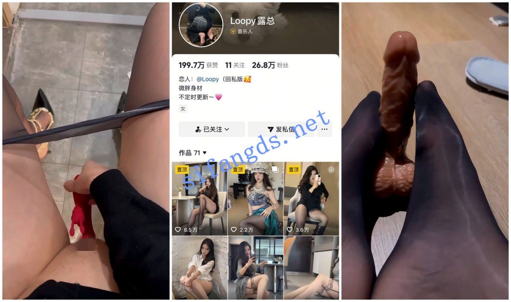 【抖音福利】丝袜高跟御姐【loopy露总】道具自慰【7V】【1.16G】 预览图 2