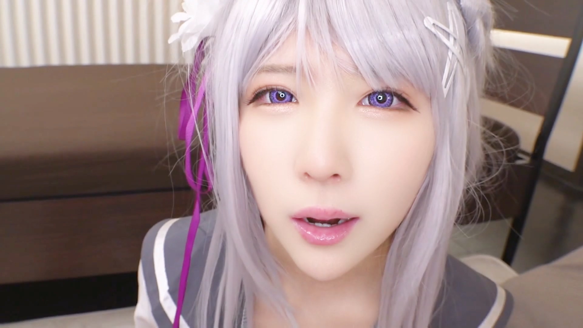 COSX-017白丝爱蜜莉雅COS【美颜版】-福利岛