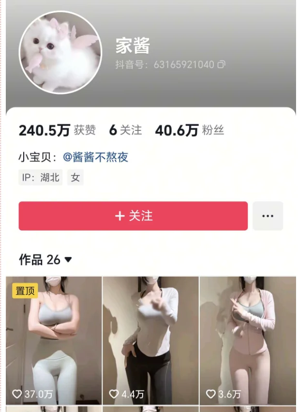 抖音 家酱 40万粉 巨乳蜜桃臀顶级美女 定制大尺度骚舞 24V【23V1P】【46.4M】 预览图 1