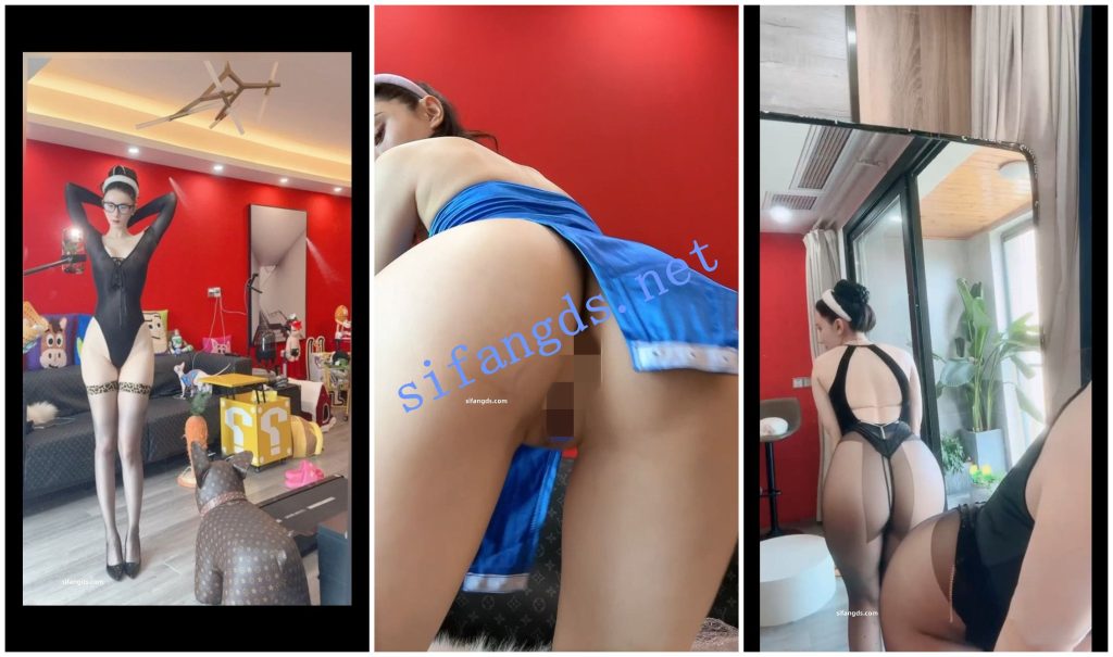 【抖音 甜心宝贝】新疆网红 长腿翘臀黑丝无内福利【14V】【1.36G】 预览图 2