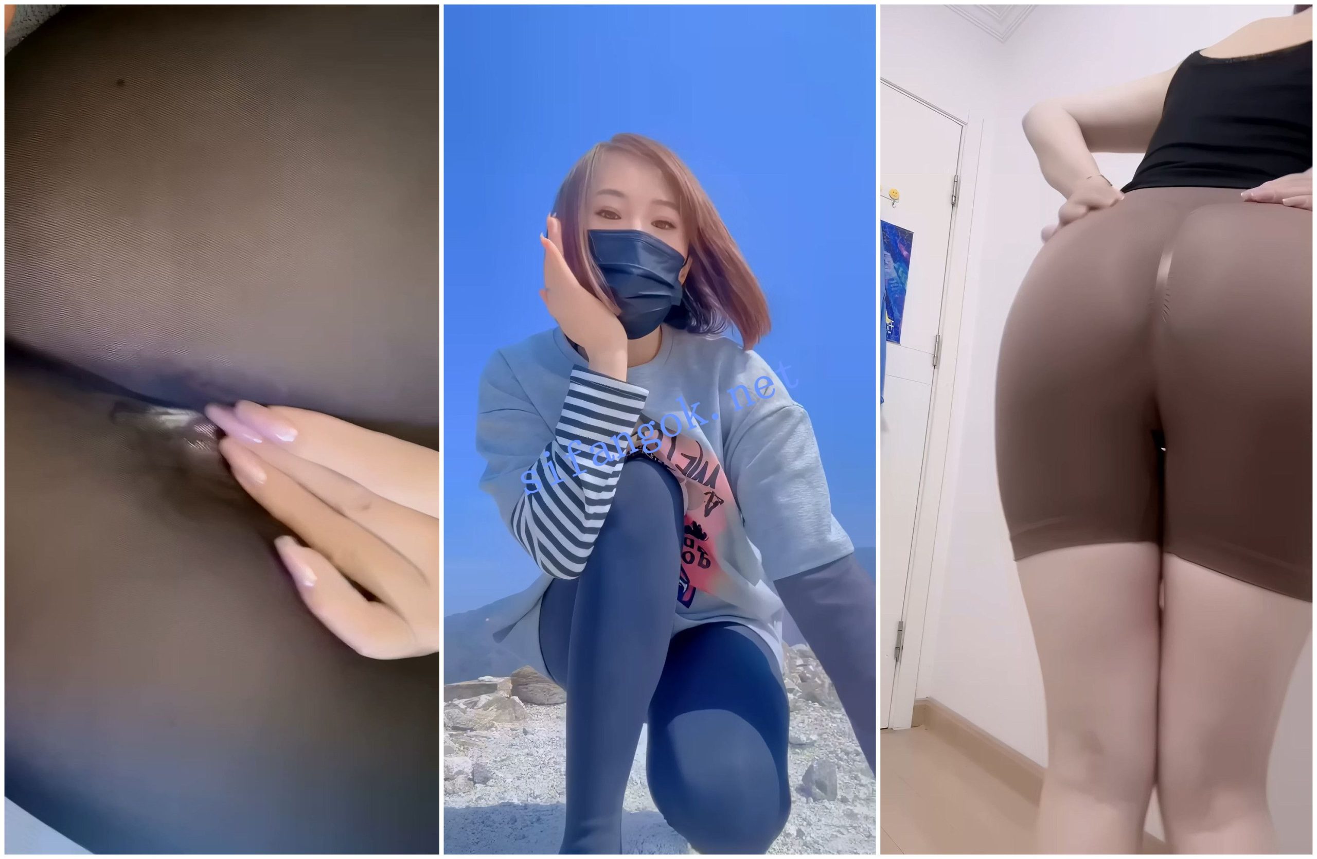 【快手抖音福利】【丫头 楠总 悠悠】揉奶骚舞瑜伽裤自慰【10V】【1.04G】 预览图 5