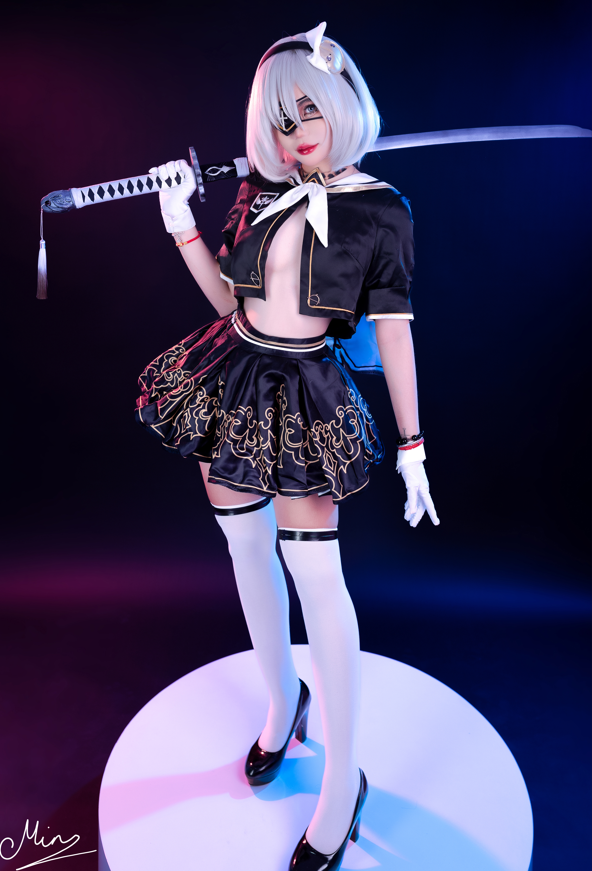 Miinmeow cosplay 2B – NierAutomata 尼尔2B 【64P647M】-福利岛