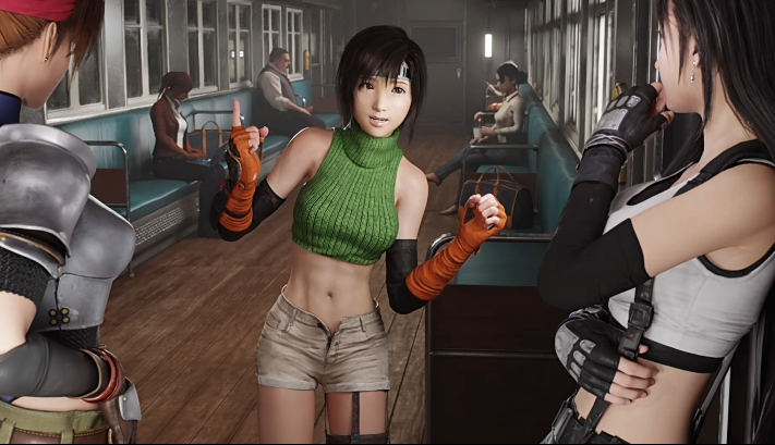 [3D]VatiWah 2601：尤菲&杰西&蒂法 性感女神姐妹花被电车痴汉团轮奸中出[890M] 预览图 1