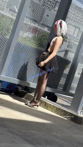 【永久专享】【KFC】短裙露背装COSER逛街约拍·高跟黑丝袜粉色内前后CD够骚【1V】【986M】 预览图 2