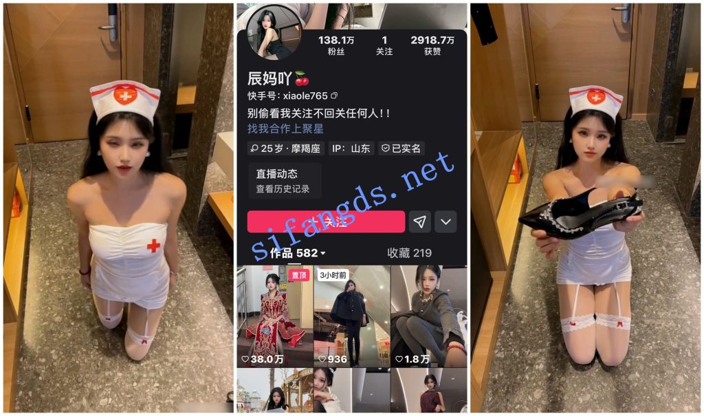 【快手福利】风骚御姐【辰妈吖】丝袜情趣制服诱惑【13V】【0.98G】 预览图 4