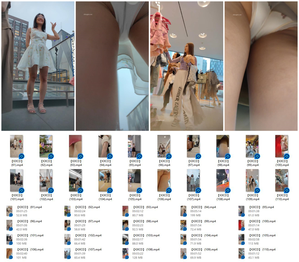 【永久专享】❤️精品推荐❤️步行街拍抄底大神『KXCD』系列合集第4季20V 专挑年轻好看质量高的小姐姐【20V】【1.6G】 预览图 3