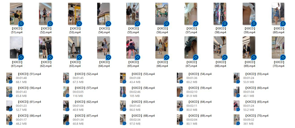 【永久专享】❤️精品推荐❤️步行街拍抄底大神『KXCD』系列合集第2季20V 专挑年轻好看质量高的小姐姐【20V】【1.60G】 预览图 4