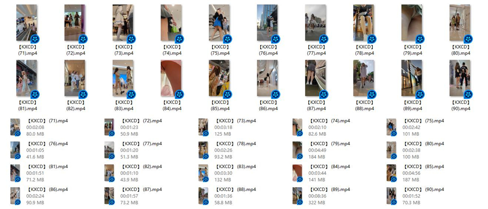 【永久专享】❤️精品推荐❤️步行街拍抄底大神『KXCD』系列合集第3季20V 专挑年轻好看质量高的小姐姐【20V】【2.05G】 预览图 4