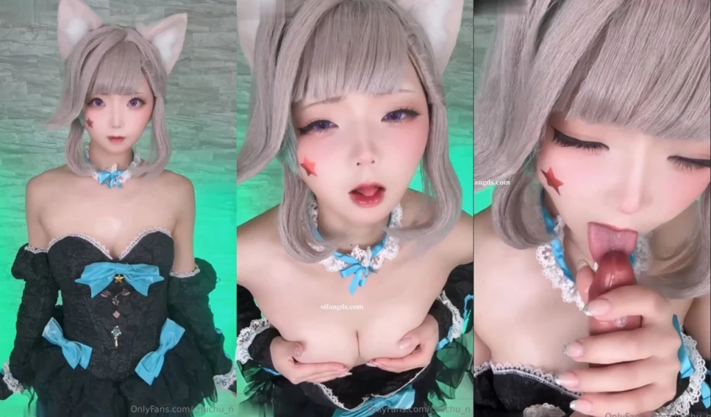 ⚫️11月新品，卡哇伊COS反差博主【chuchu_n】单独解锁，超顶琳妮特脸穴同框道具自慰【1V】【1.22G】 预览图 1