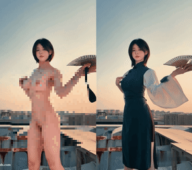 【Ai重磅】30分钟版本 轩子巨兔等8位网红AI脱衣对比 2K超清【8V】【12.1G】 预览图 17