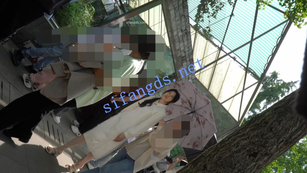 【永久专享】（空城原创）旗袍长裙美女逛公园，淡绿N包裹肉臀【1V】【256M】 预览图 4