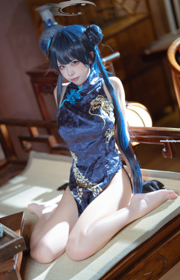 三無人型 – 蔚蓝档案 龙华妃咲 旗袍【42P 429MB】 预览图 2