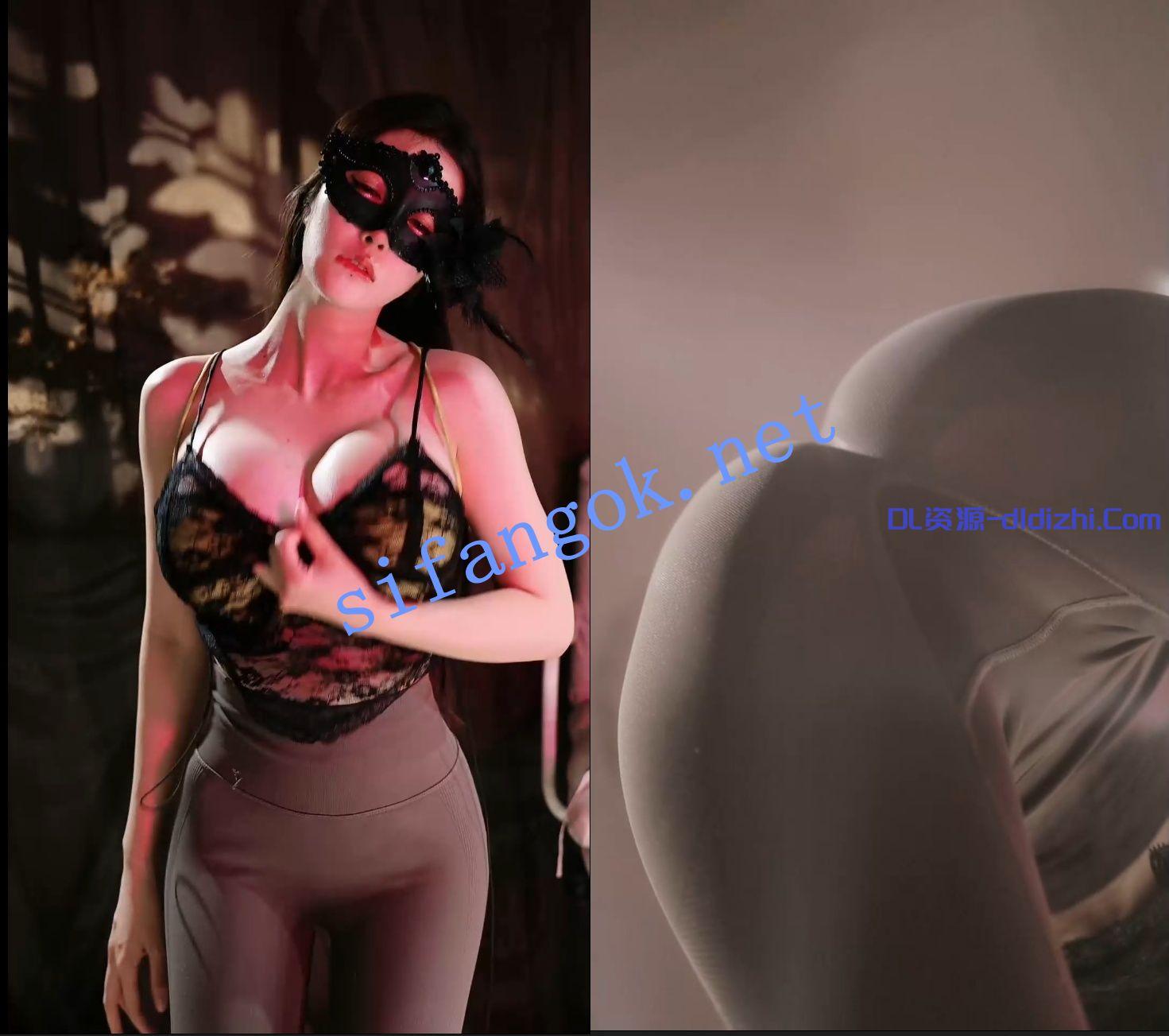 【抖音】辣條條 瑜伽褲駱駝趾 上帝視角抖胸 漏胸貼 定制 3V 254.9MB 预览图 1