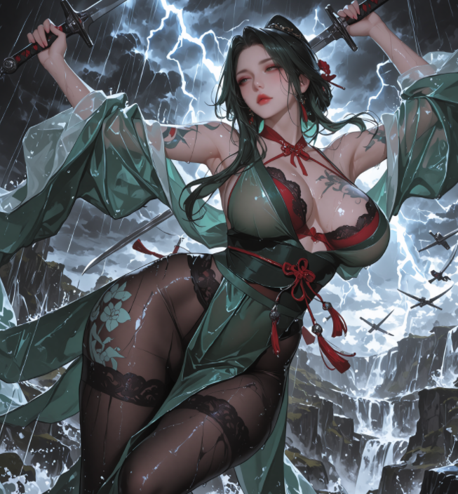 [性感大铅笔]绿衣剑仙师娘，风雨之中[111P/650M]